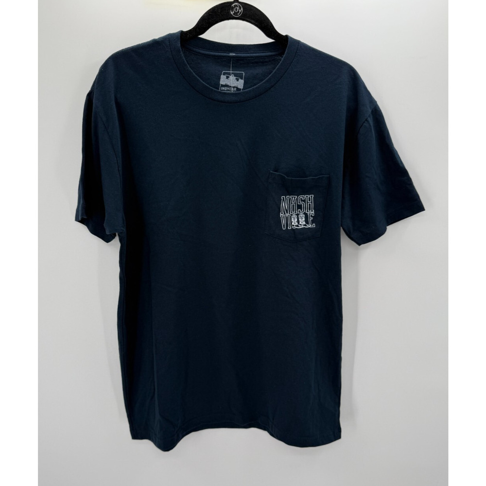Indycar T Shirt Pocket Nashville Music City Grand Prix Blue Size Large Mens